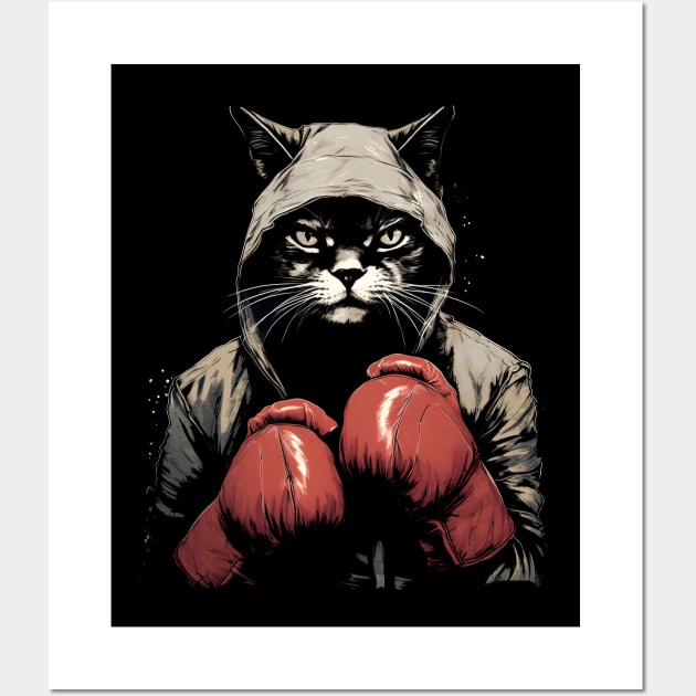 Cat as a Boxer Wall Art by ArtisticCorner